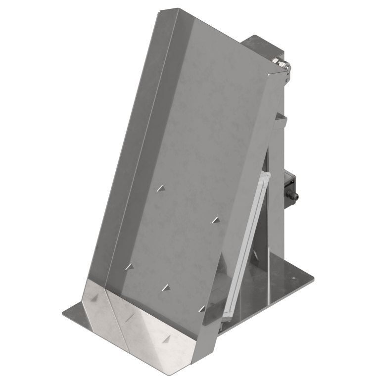 Sackentleervorrichtung, ohne Sack, in Grundstellung