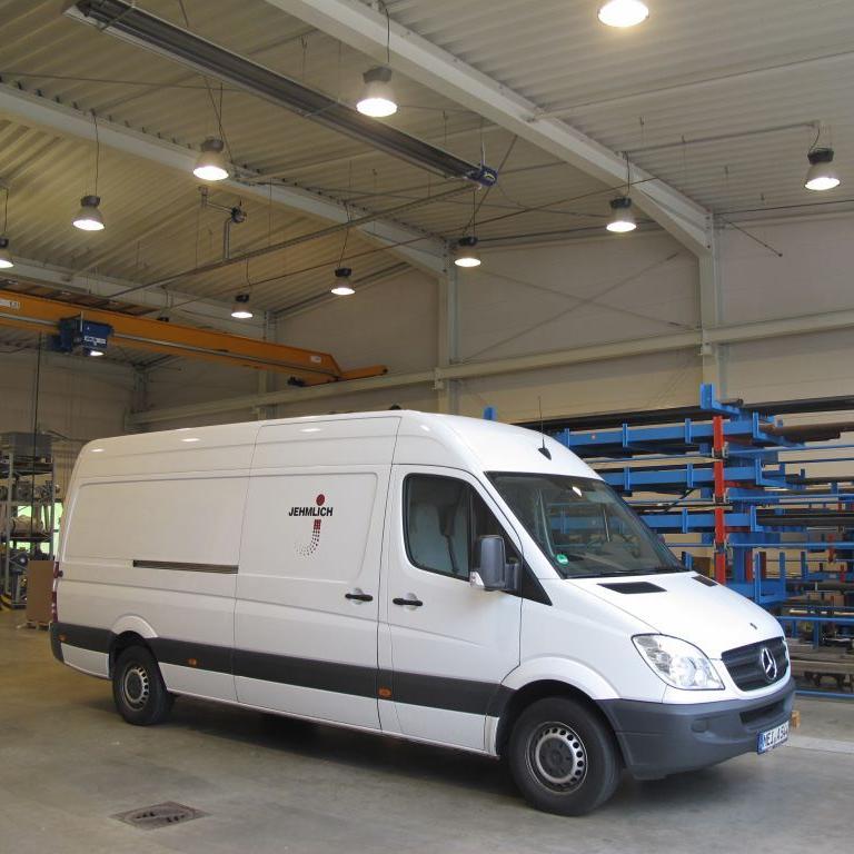 Jehmlich Servicefahrzeug Mercedes Sprinter, weiß lackiert, mit Firmenlogo