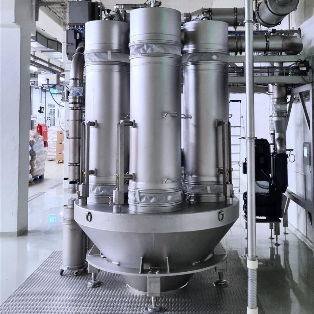 Filterstation als Totalabscheider in einer Gewürzmahlanlage