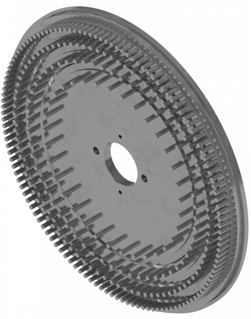 Mahlelement Rotor Stiftscheibe einer industriellen Prallmühle