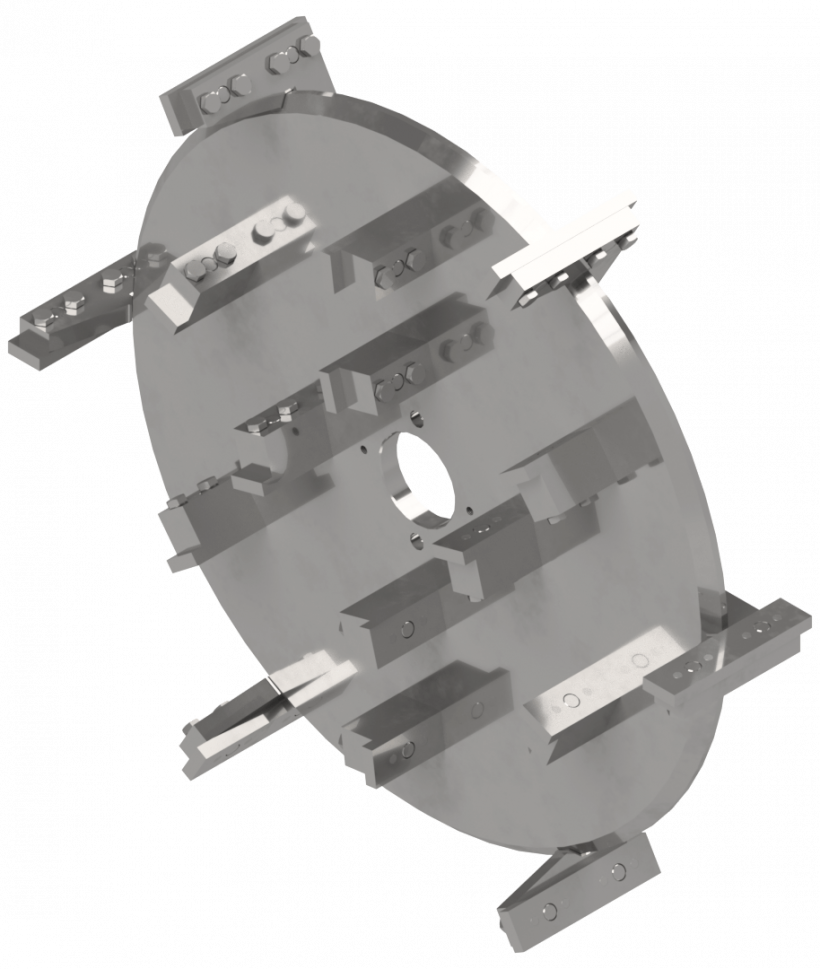Mahlelement Rotor Schlagscheibe einer industriellen Prallmühle