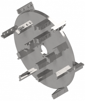 Mahlelement Rotor Schlagscheibe einer industriellen Prallmühle