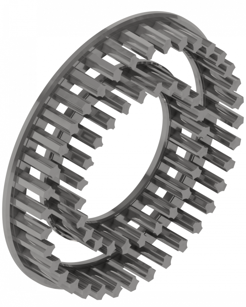 Mahlelement Mahlringe einer industriellen Prallmühle für Betrieb mit Schlagscheibe