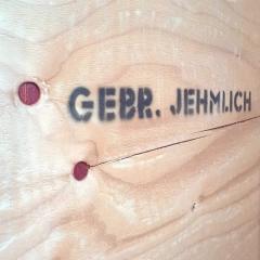 Exportkiste mit Schriftzug Gebr. Jehmlich GmbH
