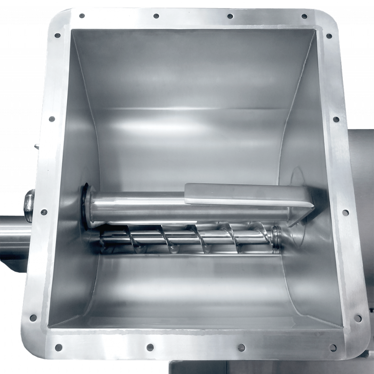 Schneckendosierer SD 63 GMP Hygienic Design mit Rührwerk zum Dosieren von Mahlgut