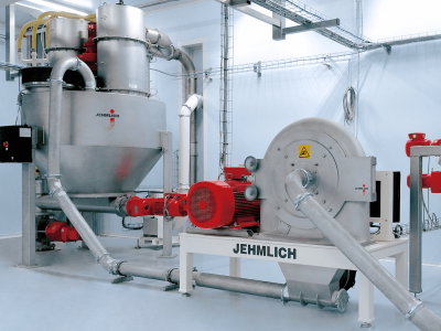Sugar Grinding Plant with feeding station, mill and icing sugar buffer tank